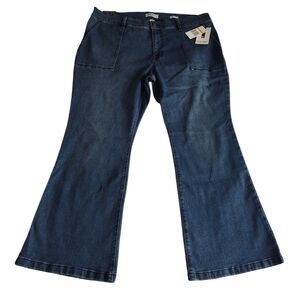 Nine West 16W Bootcut Patch Pocket Jeans